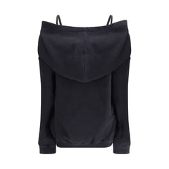 MM6 Baumwoll-Sweatshirt mit überschnittenen Schultern