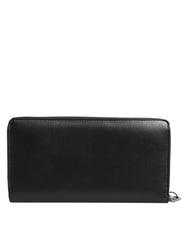 Dolce & Gabbana Herren-Clutch aus schwarzem und braunem exotischem Leder