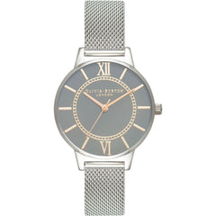 Montre Olivia Burton en acier inoxydable argenté
