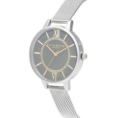 Montre Olivia Burton en acier inoxydable argenté