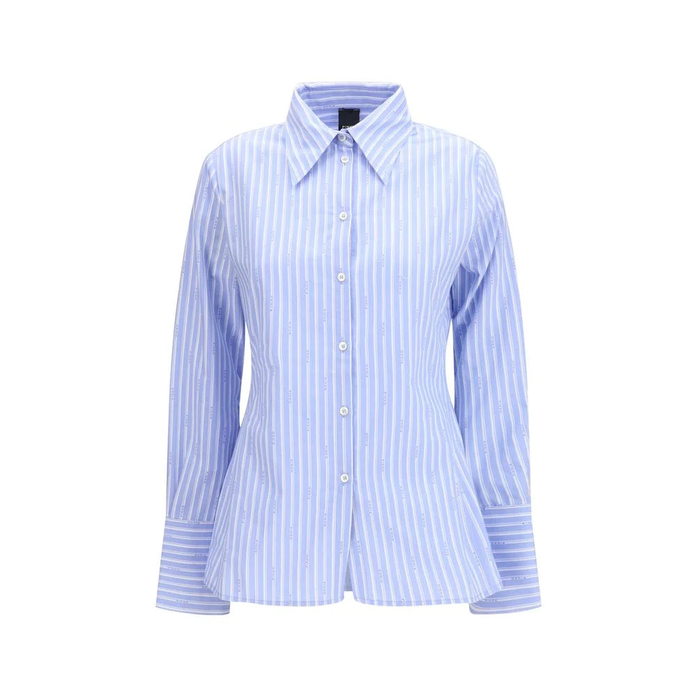 PINKO Blue Cotton Pattern Shirt