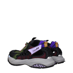 Versace Mehrfarbige Leder-Sportsneaker