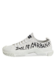 Baskets basses Dolce & Gabbana blanches à logo graffiti