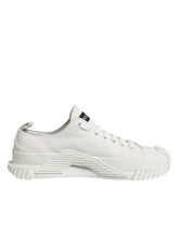 Dolce & Gabbana White Logo Graffiti Low Top Sneakers Shoes