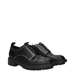 Max Mara Black Leather Oxfords And Derbies