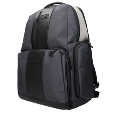 Piquadro Gray Nylon Backpacks