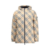 Burberry Kapuzen-Daunenjacke mit Karomuster