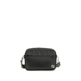 Fendi FF Schultertasche aus Leder und Canvas