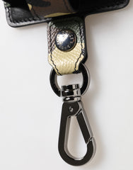 Étui AirPods Dolce & Gabbana en cuir camouflage multicolore et métal