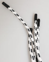 Porte-clés Dolce & Gabbana en ruban polyester noir et blanc avec logo DG