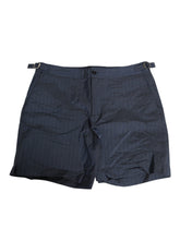Short de bain homme Dolce & Gabbana bleu marine à fines rayures en polyester