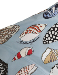 Dolce & Gabbana Herren-Shorts aus Nylon mit blauem Muschelmuster, Badebekleidung