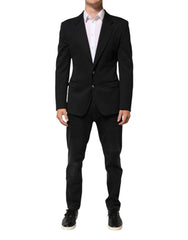 Veste blazer Dolce & Gabbana bleu foncé en coton pour homme.