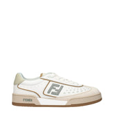 Fendi White Leather Low Tops