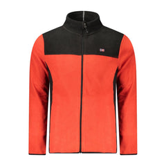 Pull homme rouge en polyester Norvège 1963