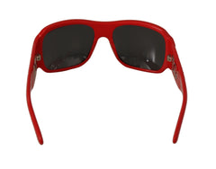 Lunettes de soleil Dolce & Gabbana DG4027 à verres noirs et cristaux rouges