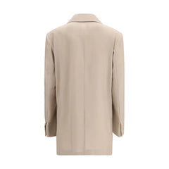 Max Mara Beige Fleece Wool Blazer