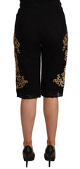 Short Dolce & Gabbana en dentelle noire et or baroque, pièce spéciale