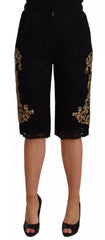 Short Dolce & Gabbana en dentelle noire et or baroque, pièce spéciale