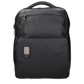 Piquadro Black Leather Backpacks