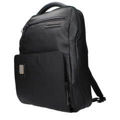 Piquadro Black Leather Backpacks