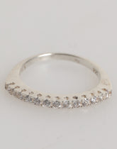 Nialaya Sterling Silber 925 Band Pave CZ Kristall Eternity Ring