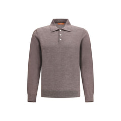 Cruna Knitted Long Sleeved Polo Shirt