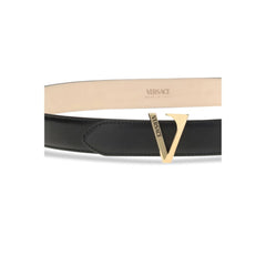 Ceinture en cuir de veau Versace en forme de V