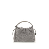 Petit sac à bandoulière Brunello Cucinelli Mellow en peau lainée