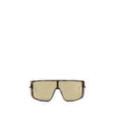 Alexander McQueen Havana T-Bar Visor Sonnenbrille