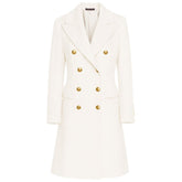 Made in Italy White Wool Women Coat