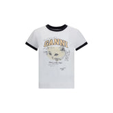 Ganni Kitten Print T-Shirt