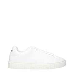 Versace White Leather Low Tops