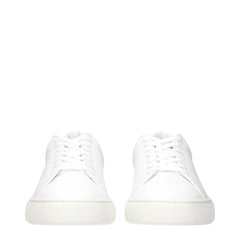 Versace White Leather Low Tops