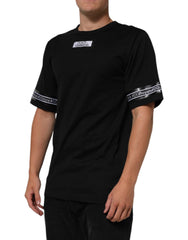 T-shirt Dolce & Gabbana noir DGRoyals en coton pour homme, col rond, taille IT