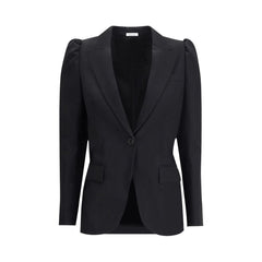 Veste Alexander McQueen noire à simple boutonnage