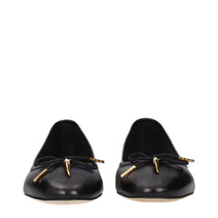 Chloé Black Leather Ballet Flats