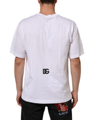 T-shirt homme Dolce & Gabbana blanc à col rond en coton imprimé logo