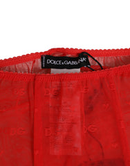 Sous-vêtements Dolce & Gabbana Pantalon moulant en dentelle à logo rouge