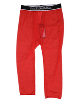 Sous-vêtements Dolce & Gabbana Pantalon moulant en dentelle à logo rouge