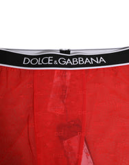 Sous-vêtements Dolce & Gabbana Pantalon moulant en dentelle à logo rouge