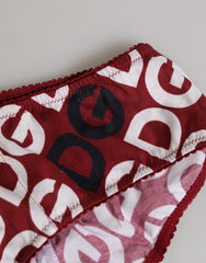 Dolce & Gabbana Bordeaux DG Logo Slip Bottom Slip Unterwäsche