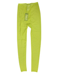 Leggings Dolce & Gabbana vert fluo en nylon avec logo et dentelle