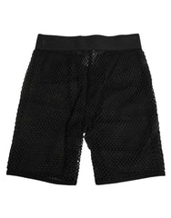 Short en coton noir à logo Dolce & Gabbana, pantalon mi-long, sous-vêtements