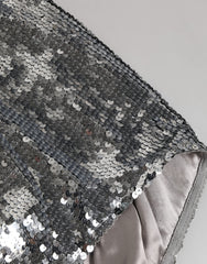 Dolce & Gabbana Silberner Nylon-Pailletten-Slip-Gürtel-Slip Unterwäsche