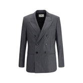 Ami Paris Double-breasted Blazer in Virgin Wool