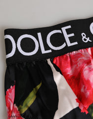 Culotte taille haute à imprimé floral noir Dolce & Gabbana