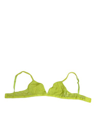 Soutien-gorge souple en nylon jaune et vert Dolce & Gabbana