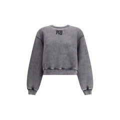 Sweat-shirt à col rond Alexander Wang avec logo en relief