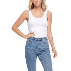 Nur weißes Baumwoll-Tanktop